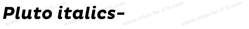 Pluto italics字体转换